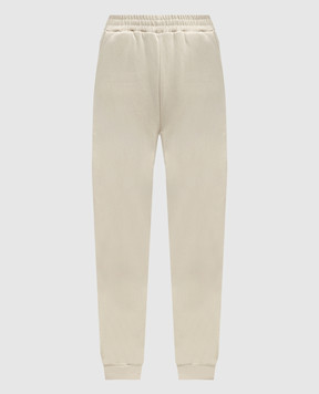 Dondup Beige logo joggers F234KF0206DXXX