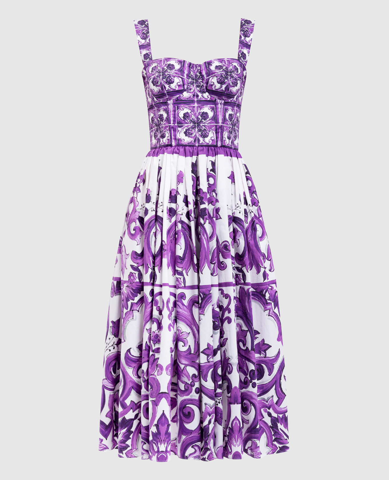 

White printed bustier dress Dolce&Gabbana