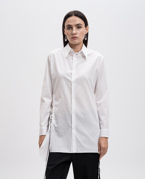 Y`S Yamamoto White blouse with asymmetry YOB13001