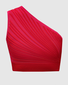 Balmain Pink off-shoulder top EF0AF057KI38
