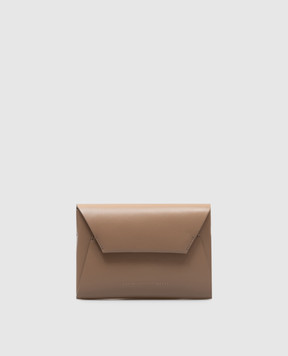 Brunello Cucinelli Beige leather Duo clutch with logo MWTKD2722P