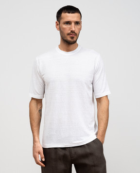 Cashmere&Whiskey White linen football shirt TS6452360706F