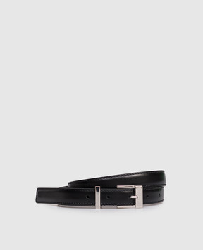 Khaite Black Manhattan leather belt 10085763