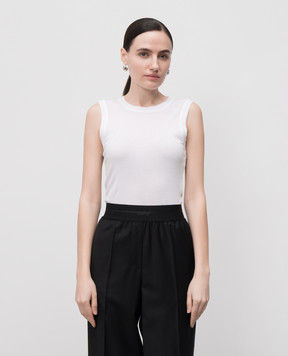 Helmut Lang White top with logo P02HW502