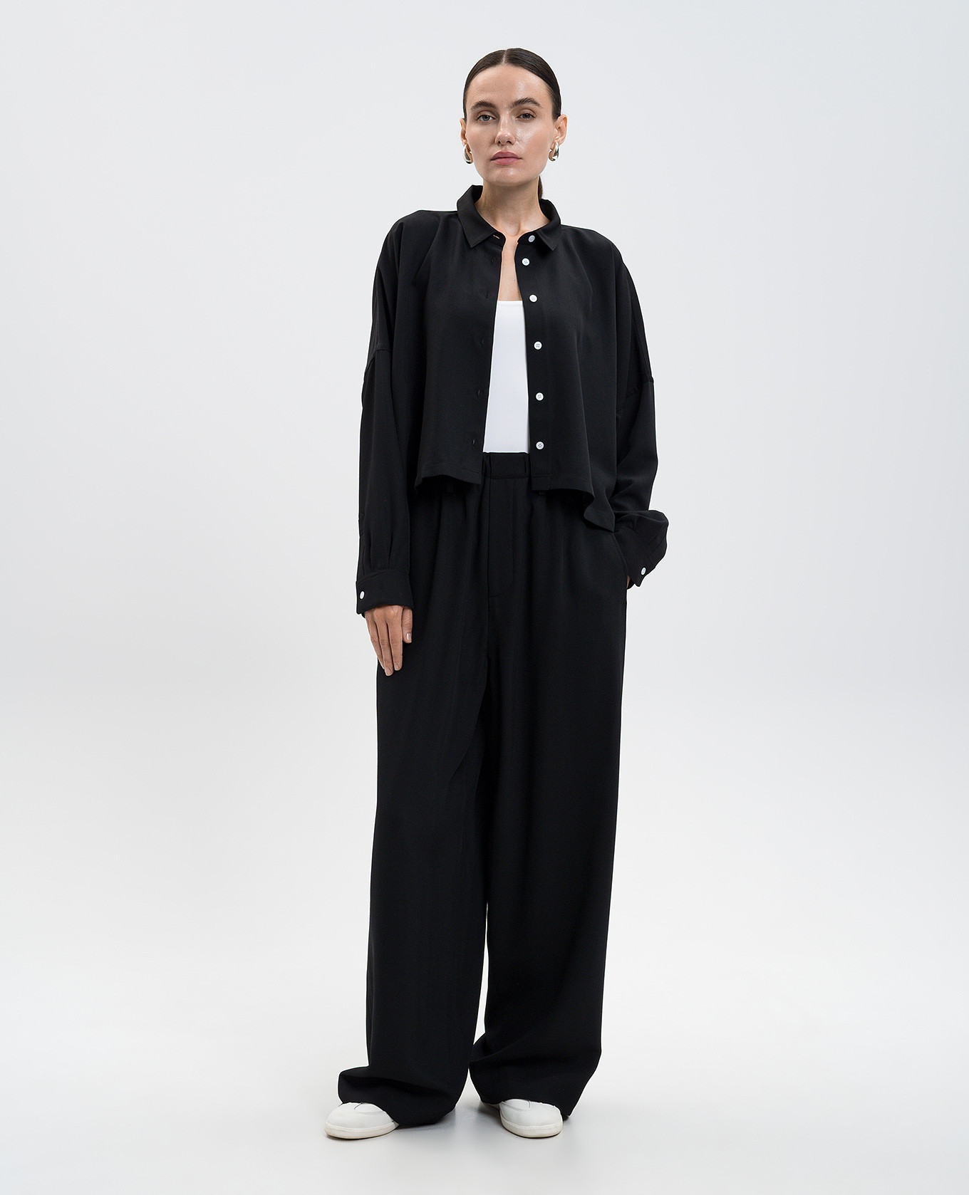 

Black cropped shirt with wool PROENZA SCHOULER