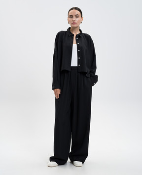PROENZA SCHOULER Black cropped shirt with wool R2544007AY213