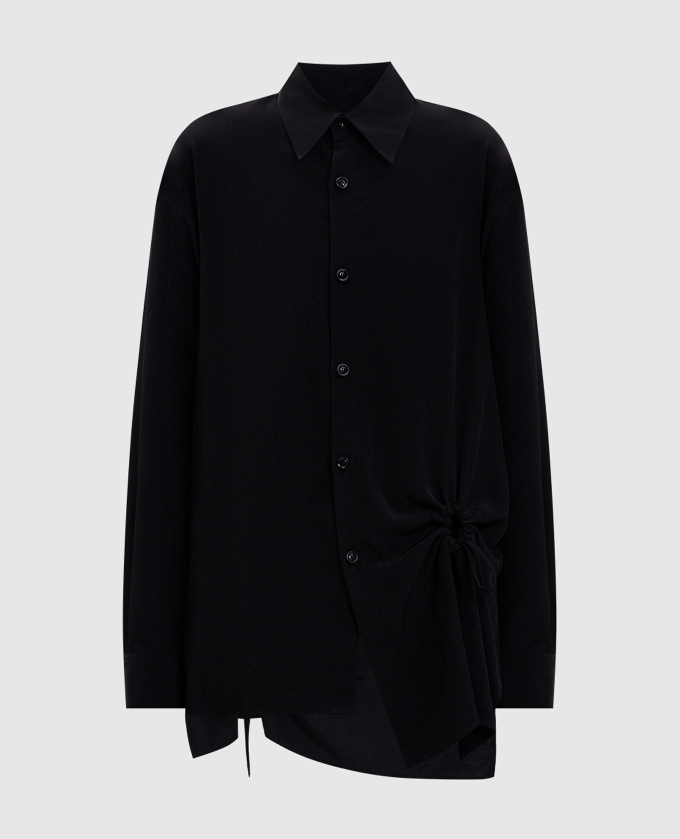 

Black blouse with drapery Y`S Yamamoto