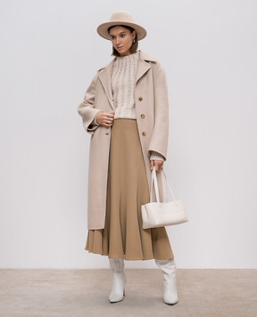 Ermanno Scervino Beige coat made of wool D456D337HNG