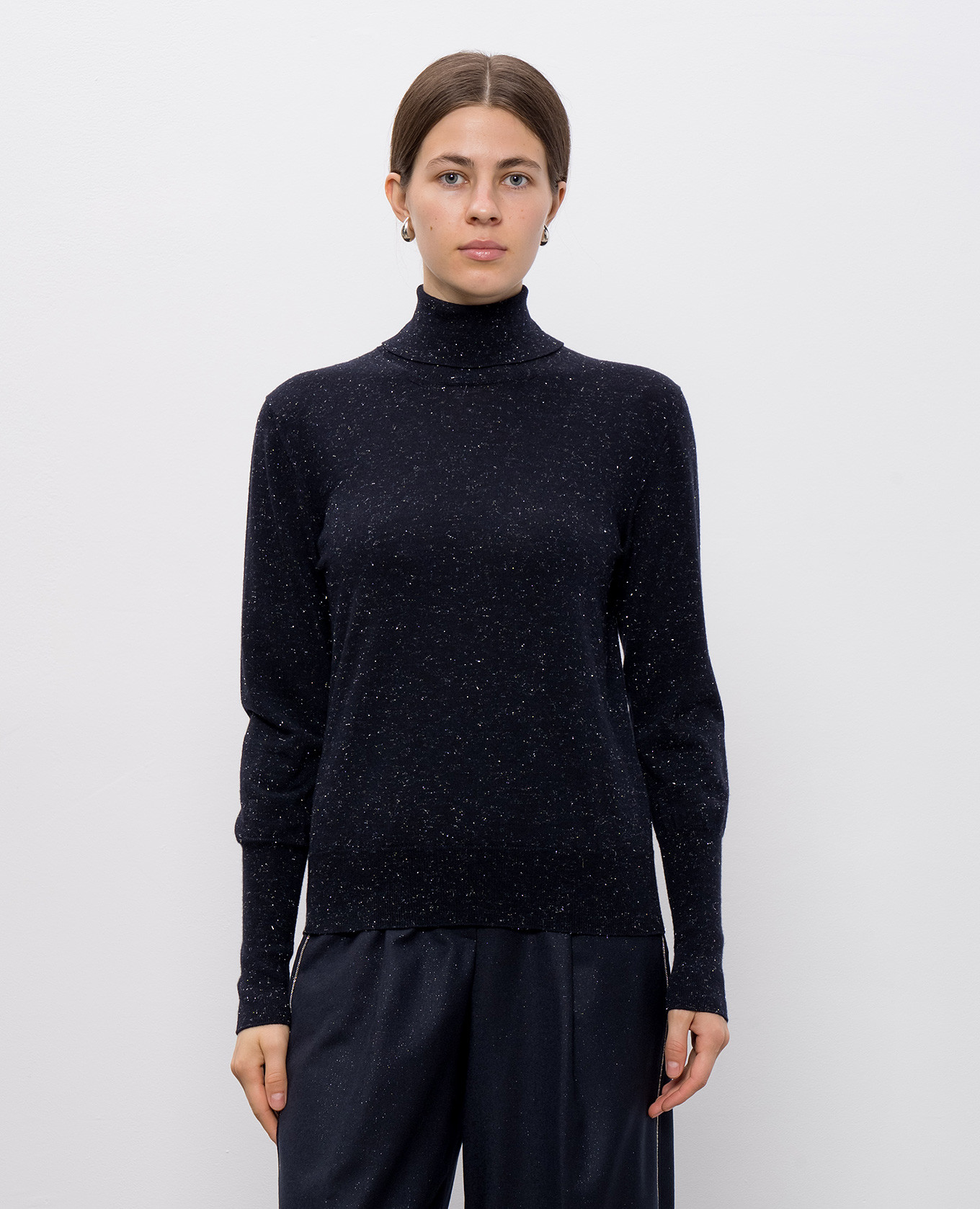 

Blue wool golf with lurex Peserico