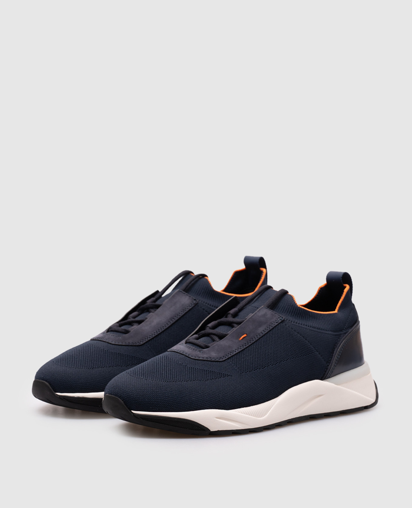 

Blue sneakers with logo Santoni