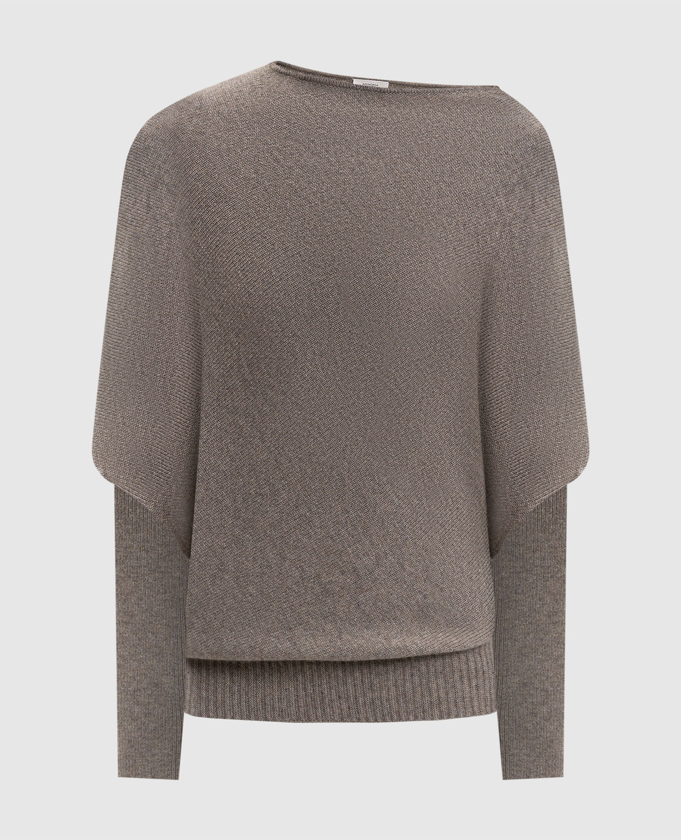 Brown cashmere sweater with an asymmetrical cut Agnona