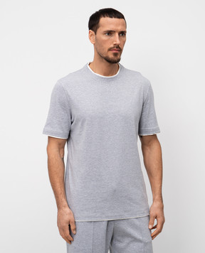 Brunello Cucinelli Grey melange T-shirt M0B137427