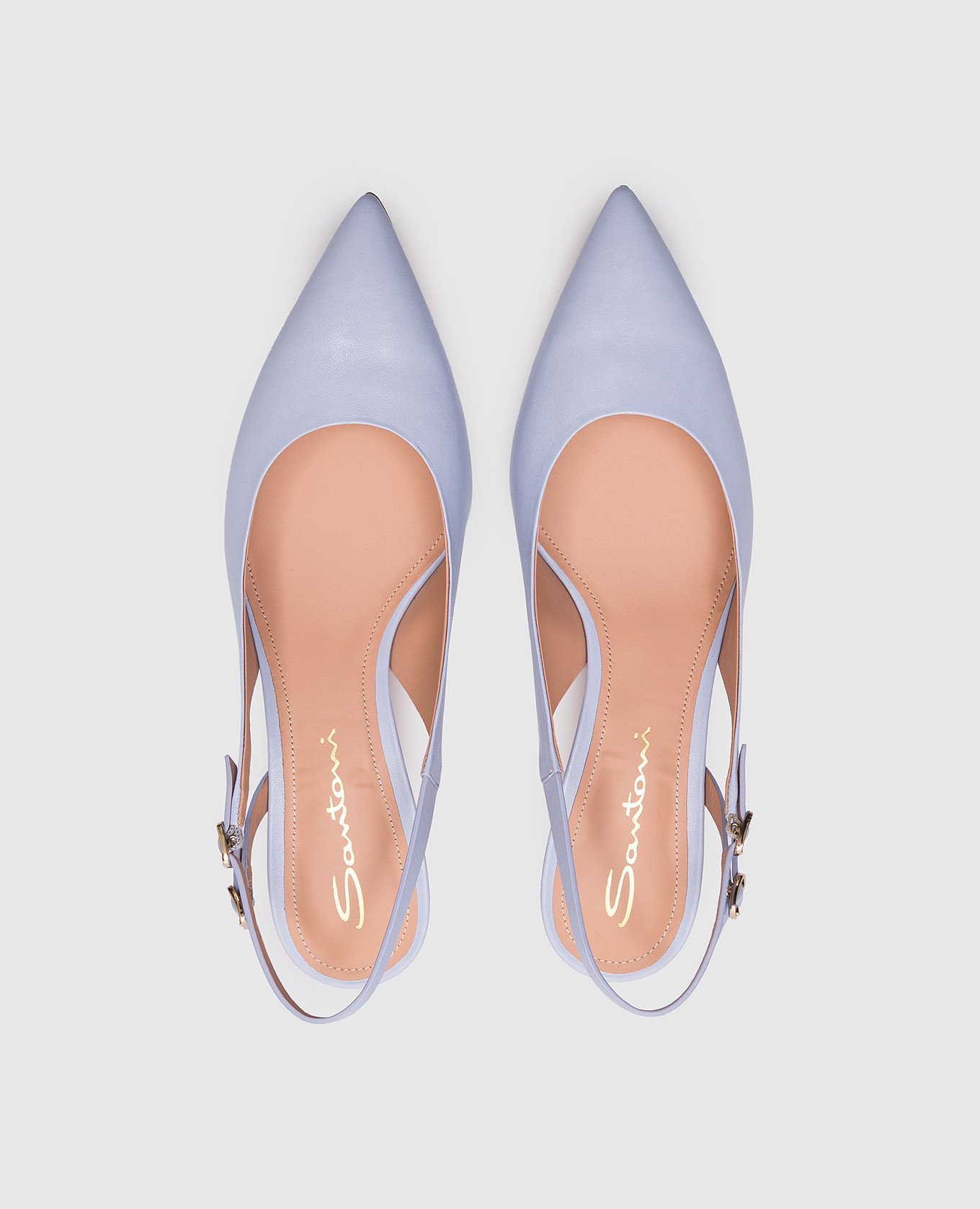 

Blue leather slingbacks Santoni, Light blue