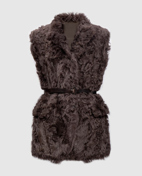 Brunello Cucinelli Brown sheepskin vest MPCHK7498