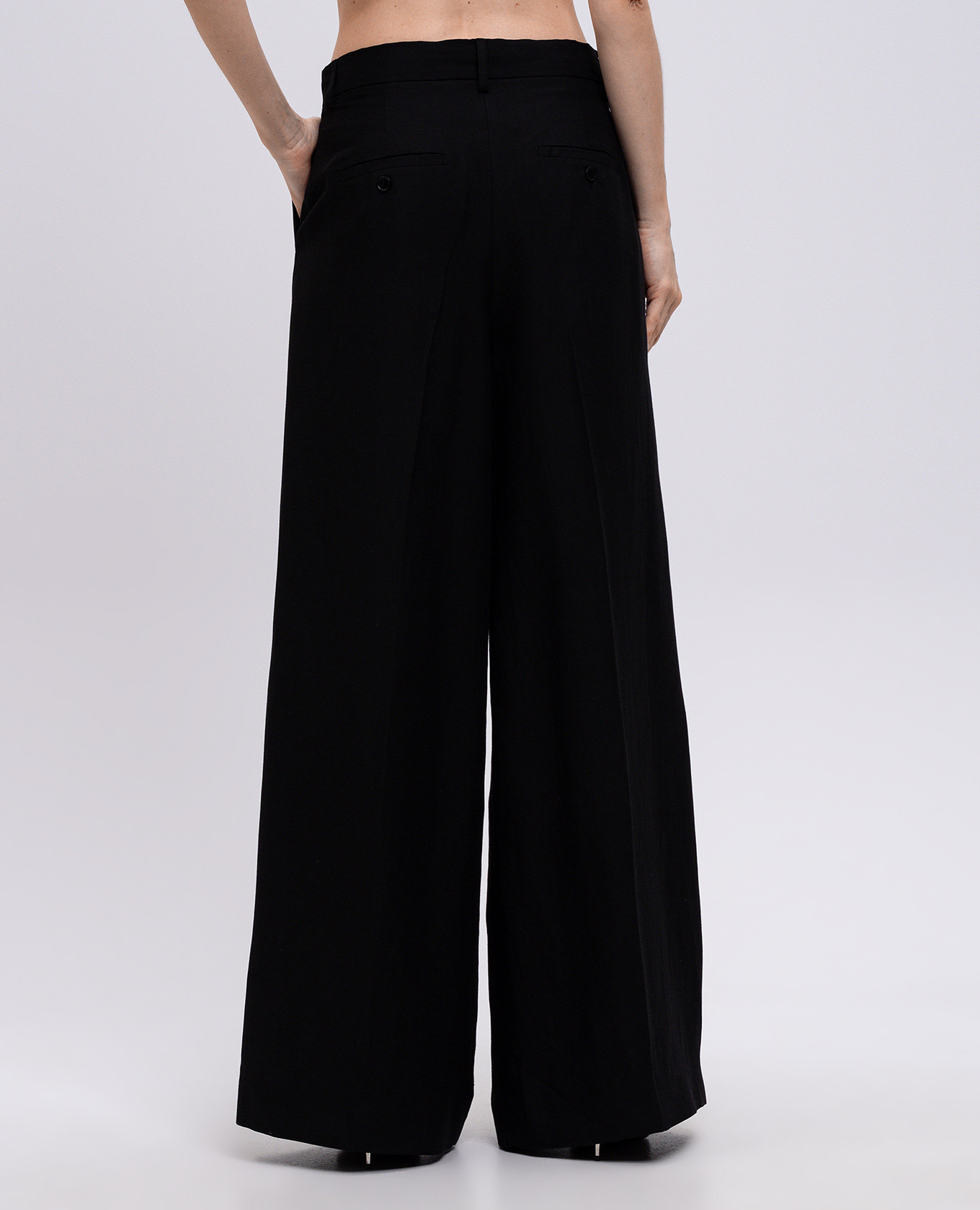 

Black VELIERO pants with linen Max Mara Weekend