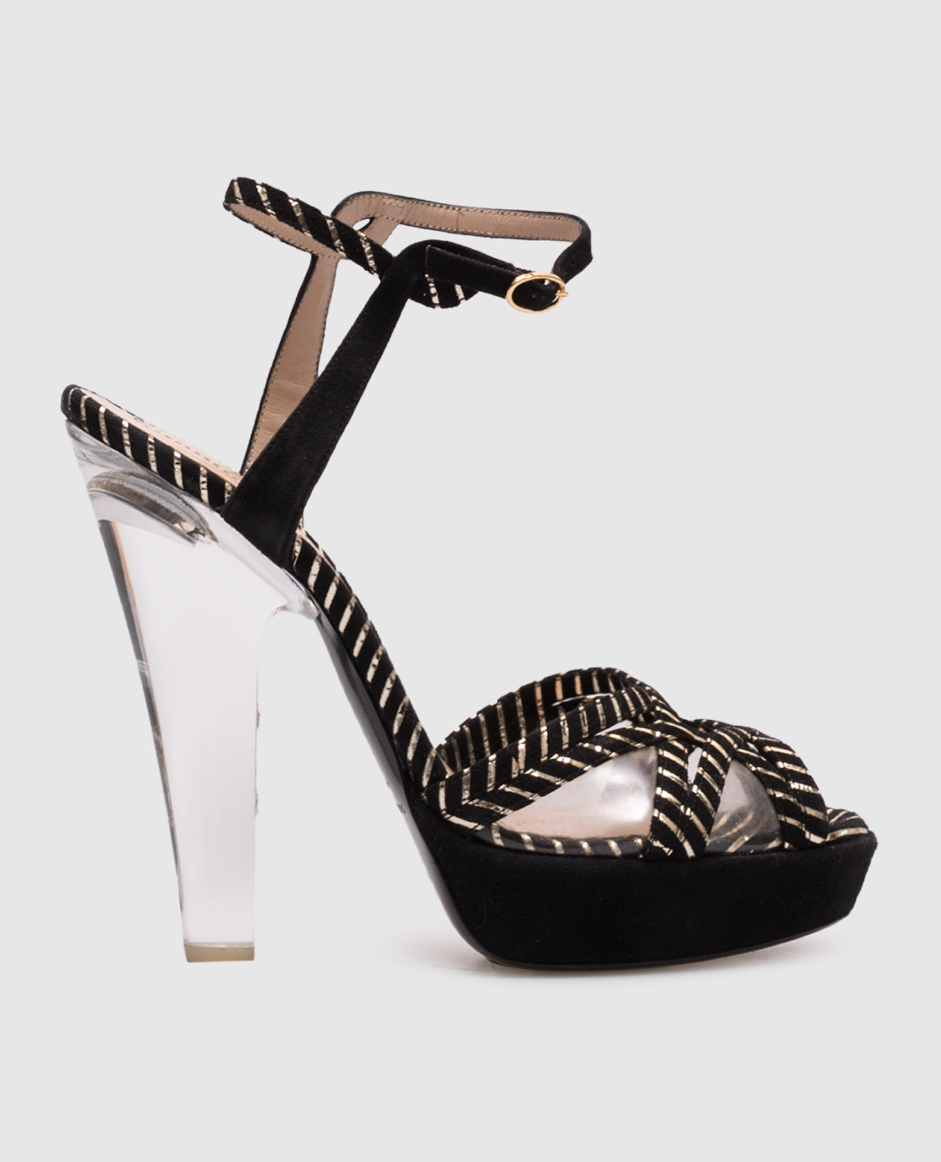 

Black suede striped sandals Sonia Rykiel