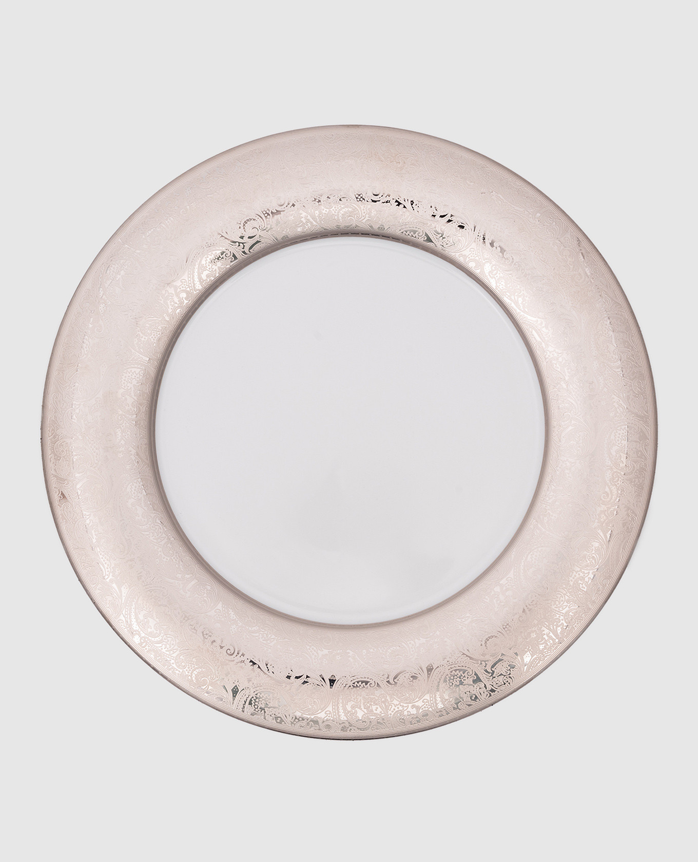 

Silver porcelain dinner plate Stefano Ricci