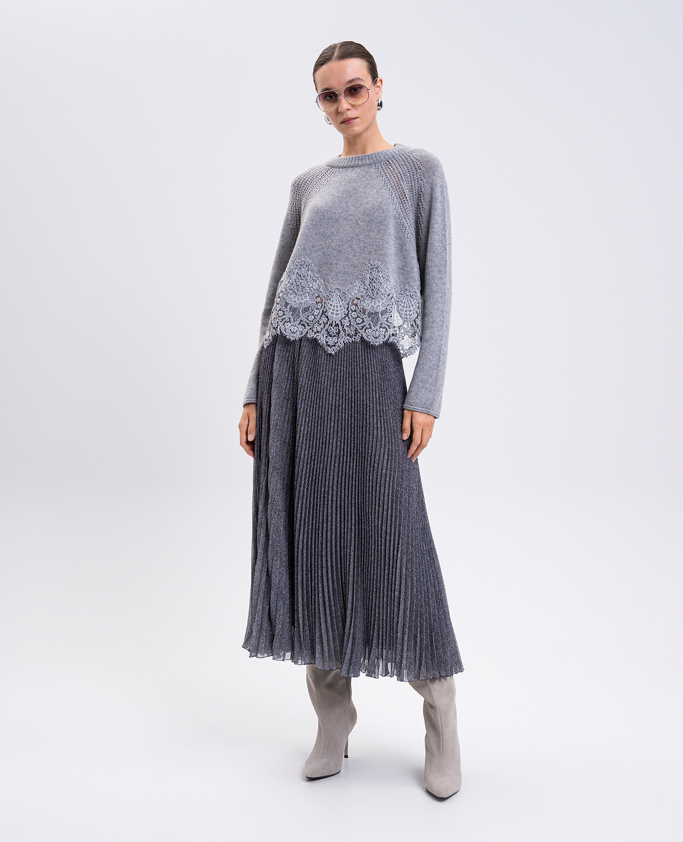 

Gray cashmere sweater Ermanno Scervino, Grey