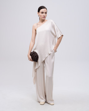 Peserico Beige top with monil chain E0645301940