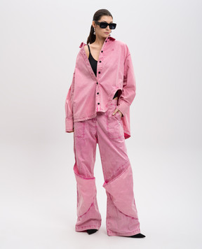 The Attico Pink distressed trousers 250WCP00198DDC098AA