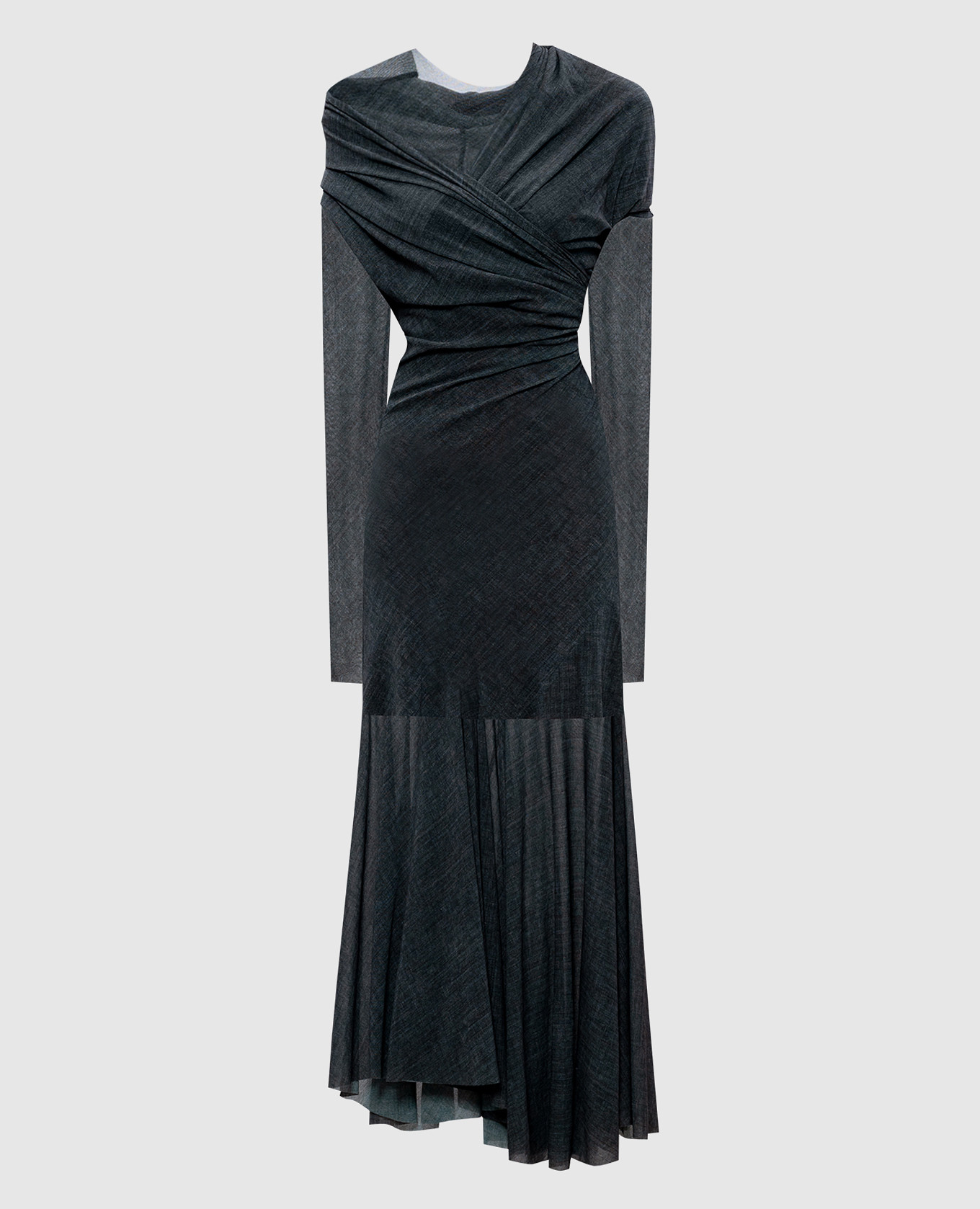 

Green dress with drapery Philosophy di Lorenzo Serafini