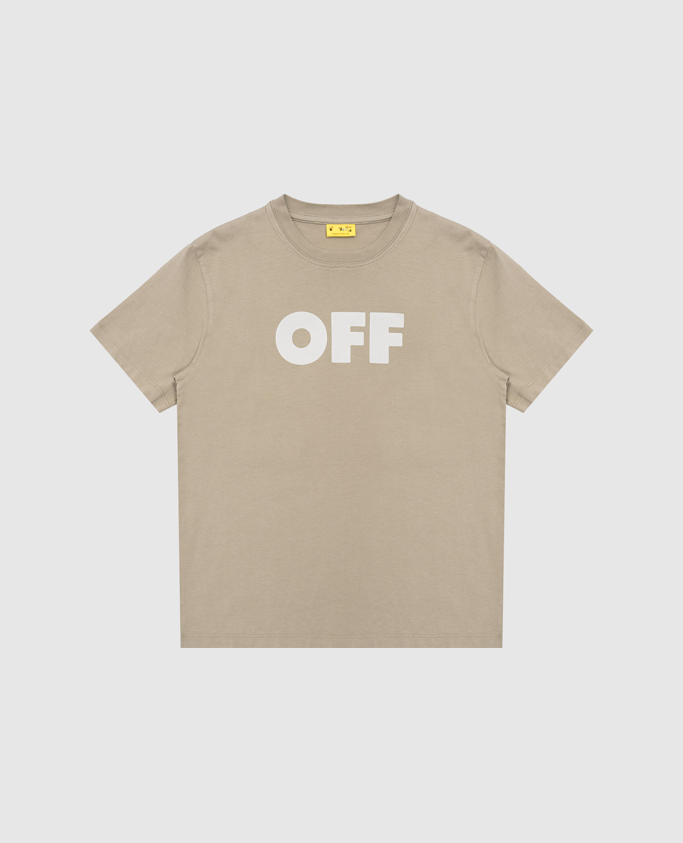 

Children's khaki T-shirt with logo Off-White