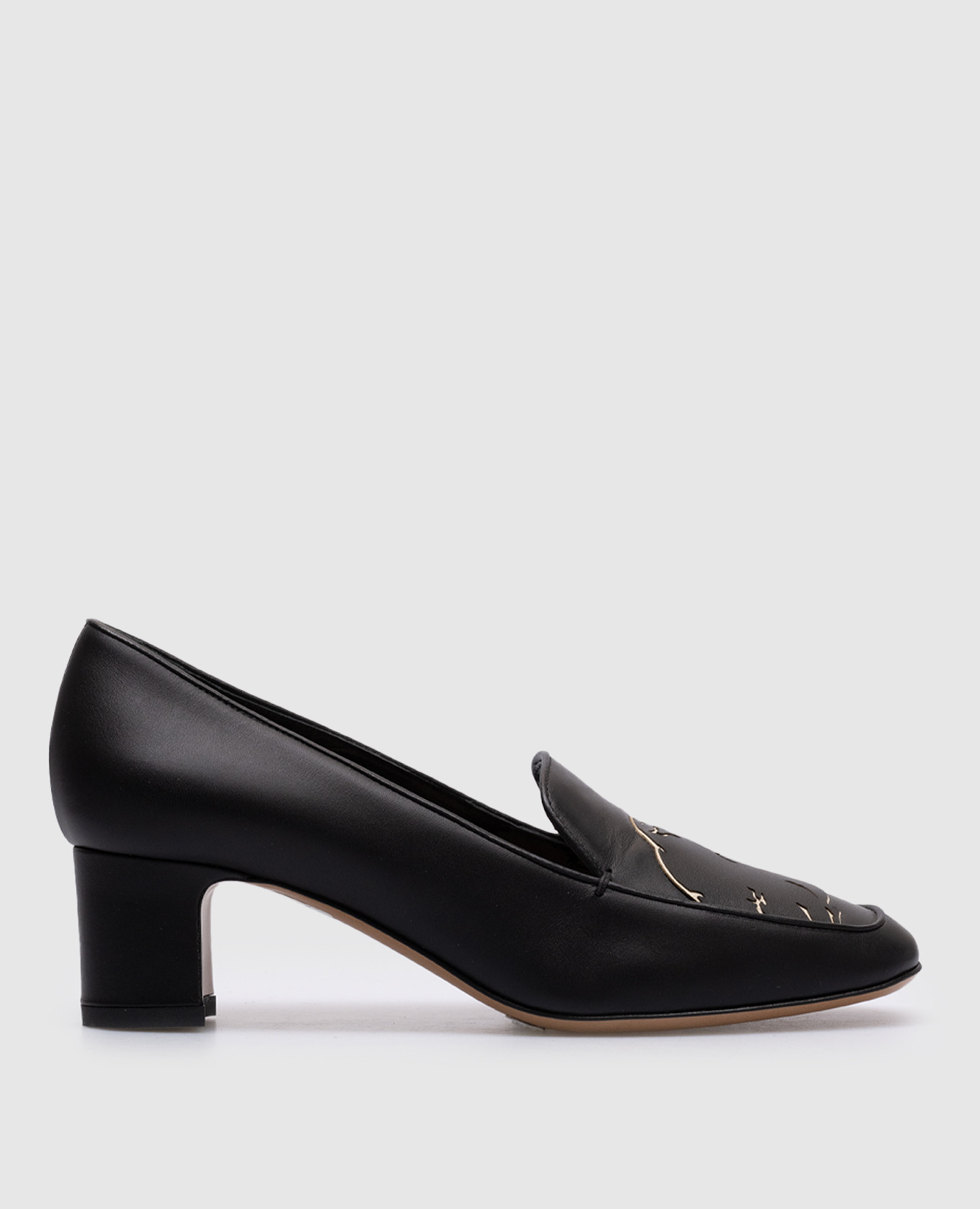 Black panther leather shoes valentino