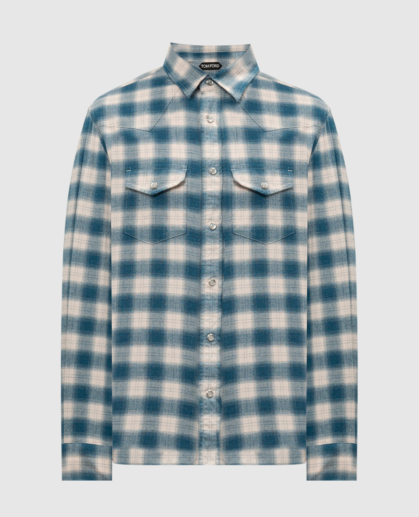 Tom Ford Blue checked shirt