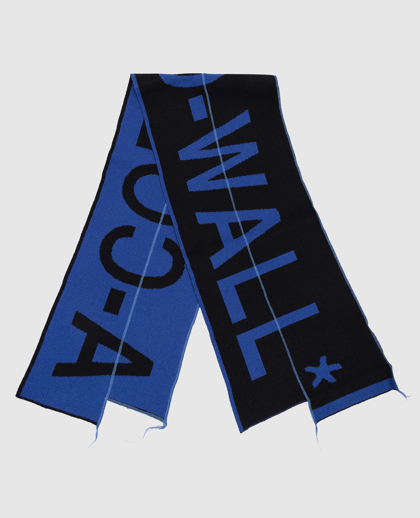 

Double sided wool scarf with logo pattern A Cold Wall, Blue