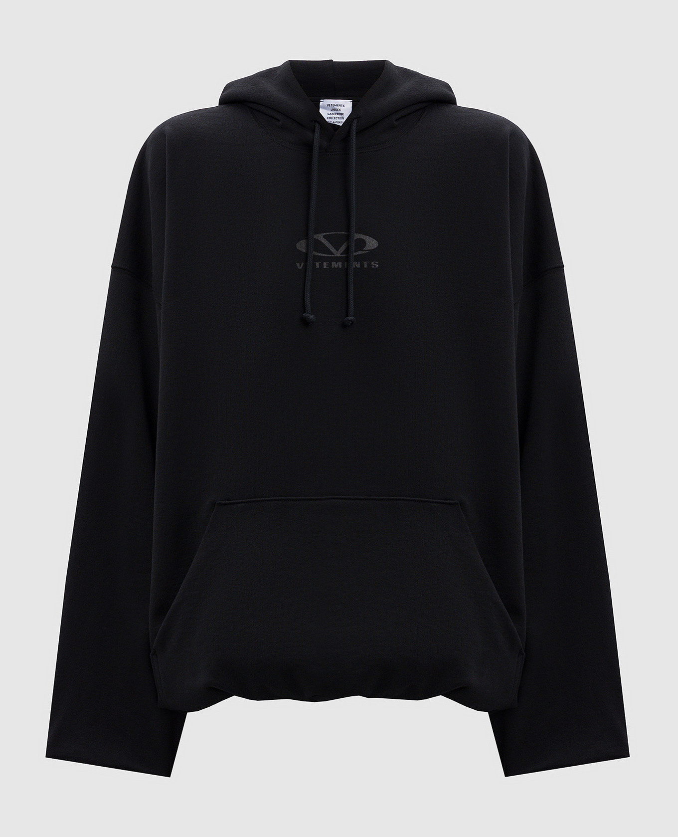 

Black hoodie with logo print Vetements