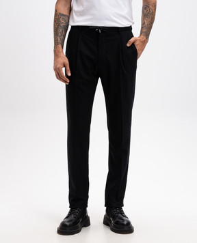MooRER Black pants ANTON made of wool and cashmere ANTONFSR