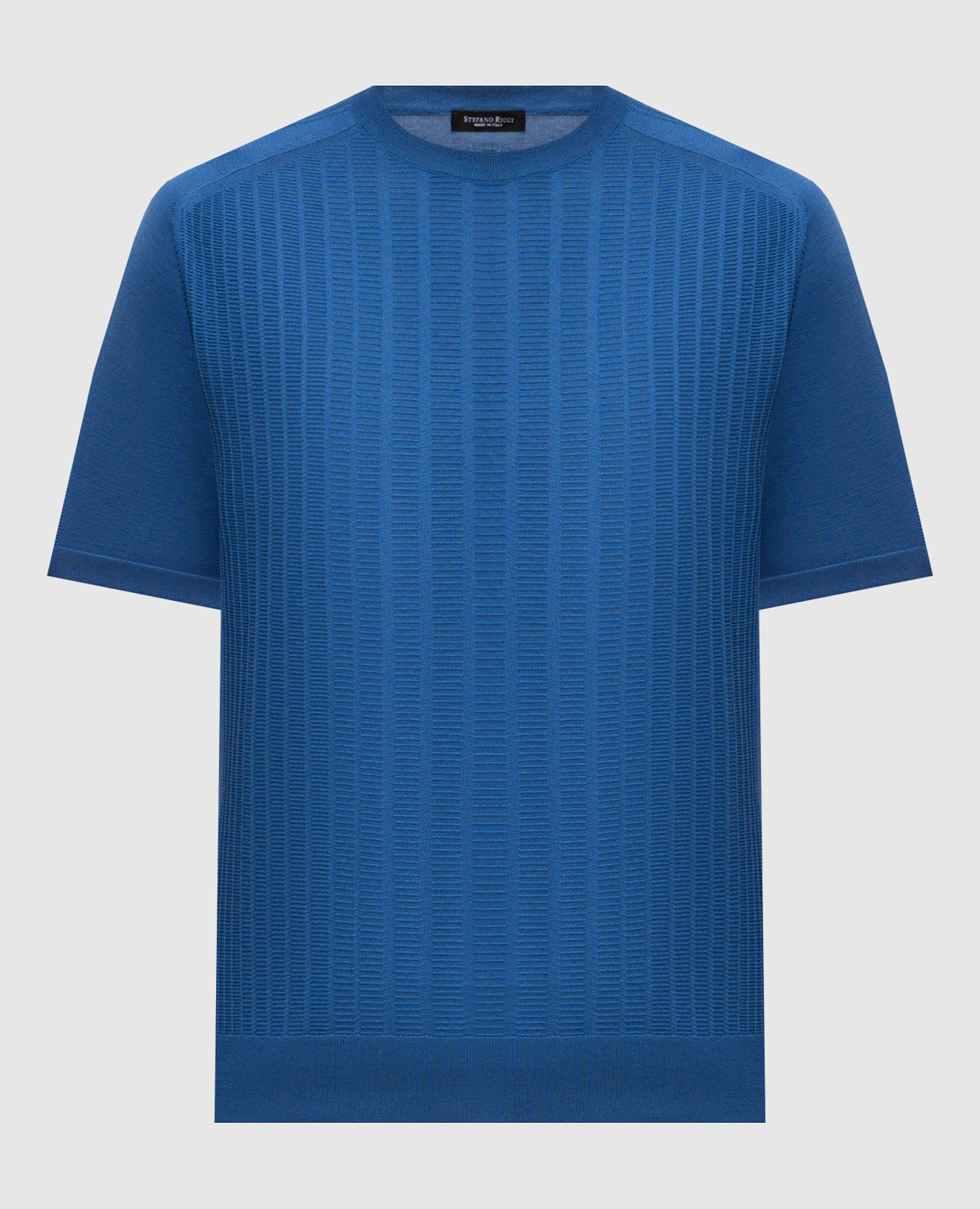 

Blue silk t-shirt Stefano Ricci