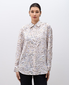 PROENZA SCHOULER Eve white blouse with Parachute Flou print WL2514559BY315TER