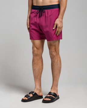 Vilebrequin Super 120 pink wool swim shorts MGUU3L51
