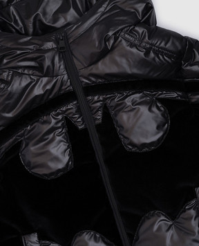 Moncler ENFANT Children's black Solander down jacket with a logo patch J29541A00111595ZJ810