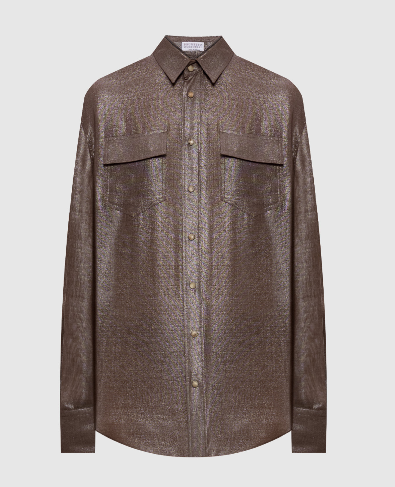 Brown blouse with wool Brunello Cucinelli