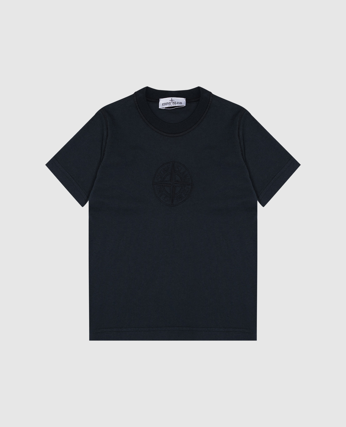 Children&#39;s blue T-shirt with logo emblem Stone Island
