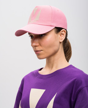 Valentino Pink cap with CHEZ VALENTINO embroidery 6W2HDA41WGJ