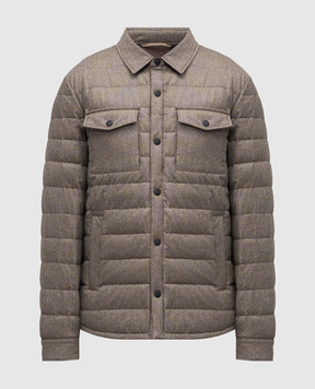 Peserico Brown wool down jacket R5226002728