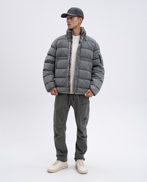 C.P. Company Green Chrome-R down jacket with logo MOW012A005904G