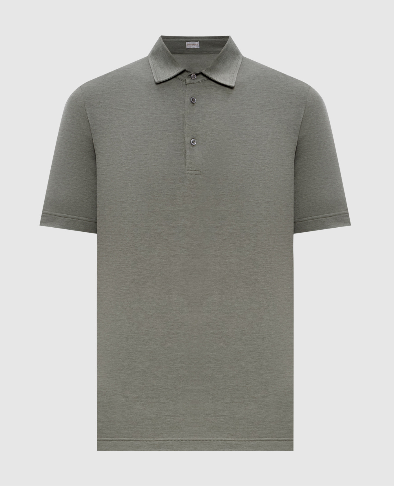 

Green polo shirt with logo patch CAPOBIANCO