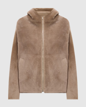 Yves Salomon Beige sheepskin coat 25WYV61461MERL