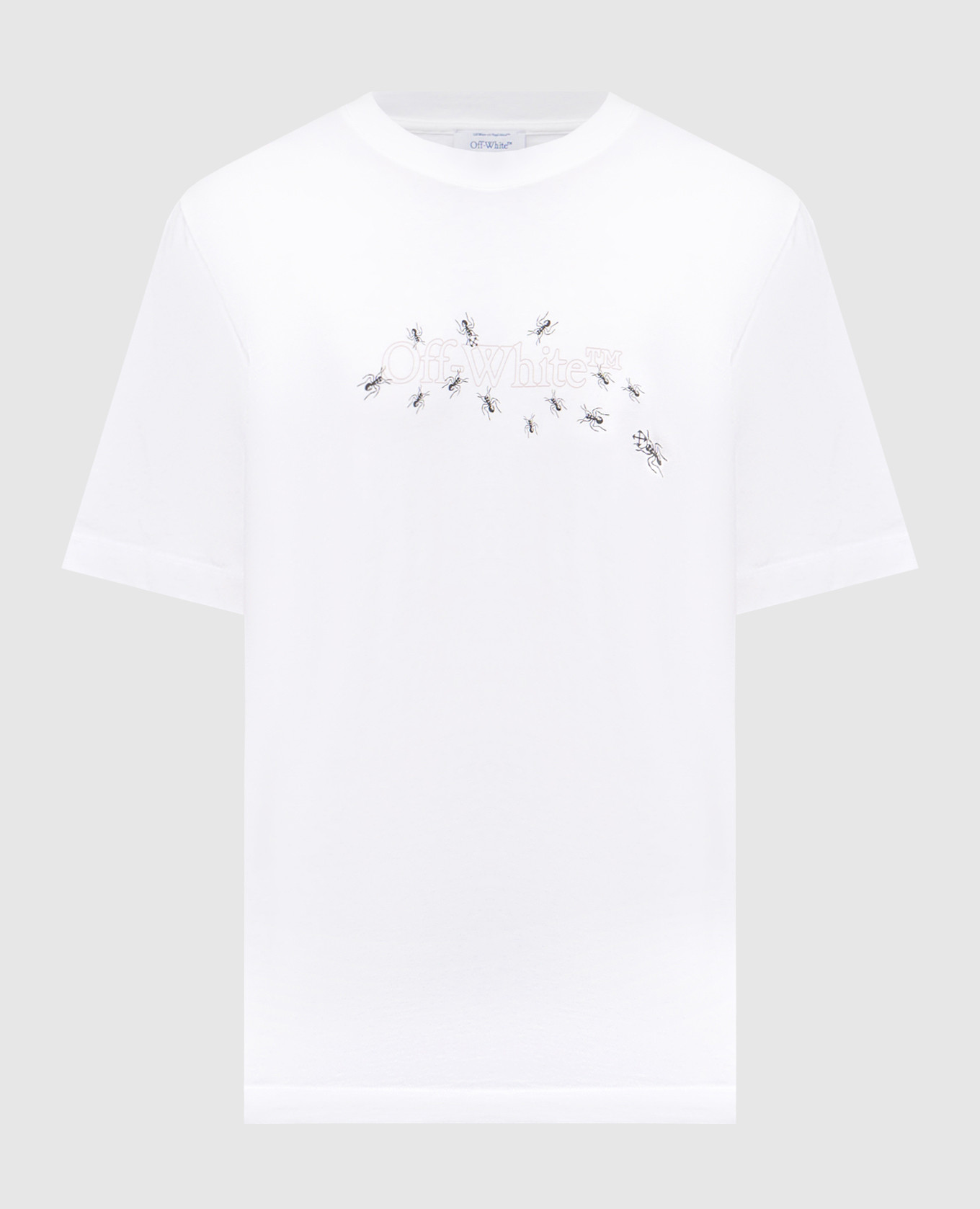 

White T-shirt with Ants Arrow logo print Off-White