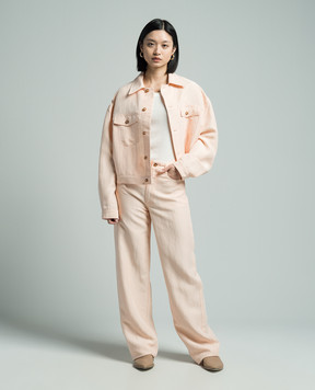 Lou Lou Studio Pink PERAN pants with linen PERAN