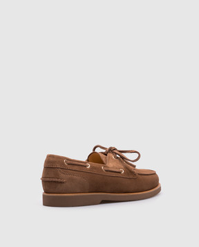 Brunello Cucinelli Brown suede topsiders MPUSILF737
