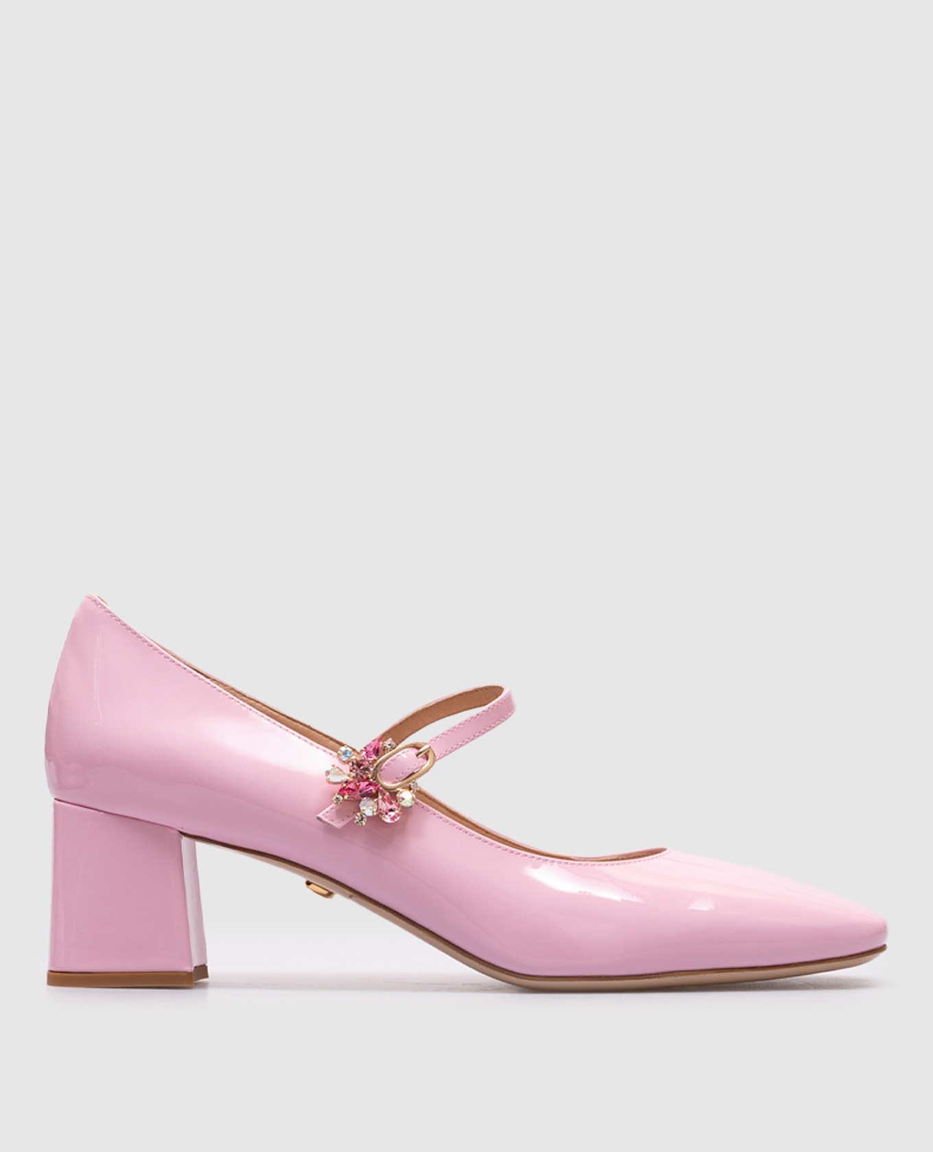

Pink patent leather shoes with crystals Babe Pay Pls