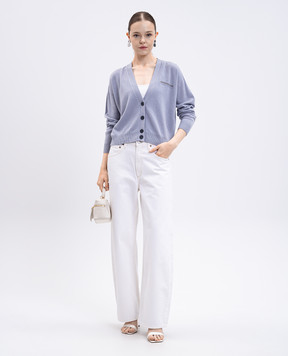 Peserico Gray cashmere cardigan A99289F12K9010B