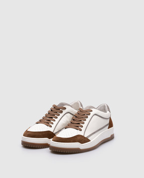 Peserico White leather sneakers with logo R79050C0CC226