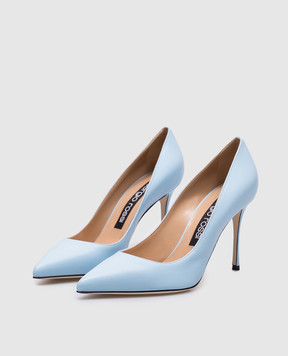 Sergio Rossi Godiva blue leather shoes A43843MAGN05