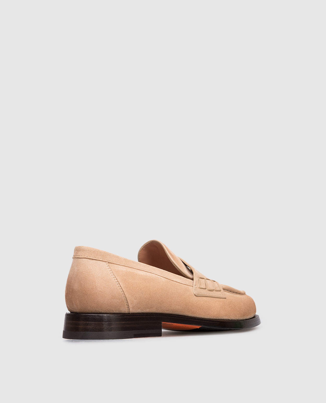 

Beige suede loafers Santoni